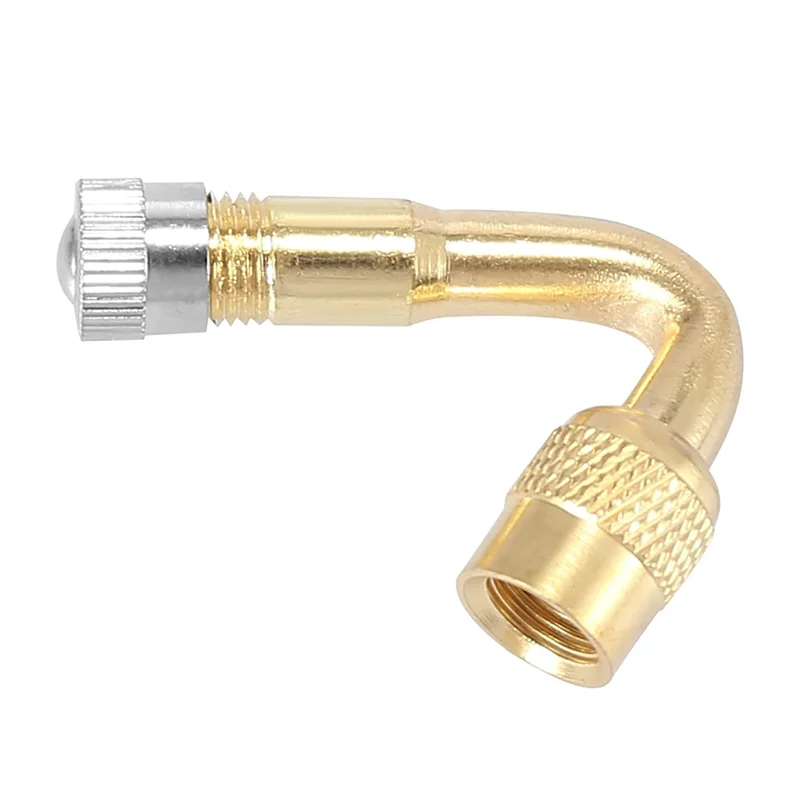 

Набор латунных адаптеров для удлинителя клапана, 4 шт., 45 градусов, для стержней клапана шины — идеально подходит для автомобилей, автофургонов, мотоциклов (золото)