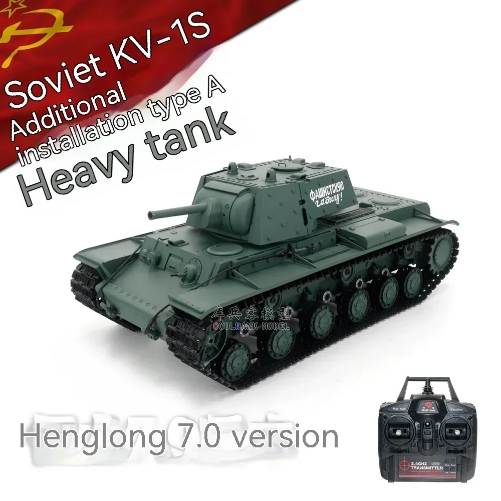 Henglong rapTélécommande précieux Kv-1s soviétique Simulation Combat Compétitif Précieux Piste Modèle Jouet Cadeau pour Enfants 2024 Nouveau