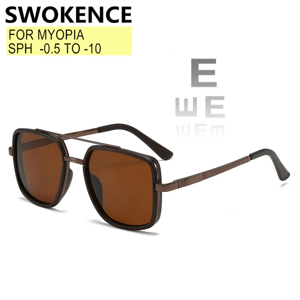 Prescription Custom Myopia Sunglasses Women Men Upscale UV-blocking Polarized Lenses TR90 Alloy Frame Driving Or Fishing SA03