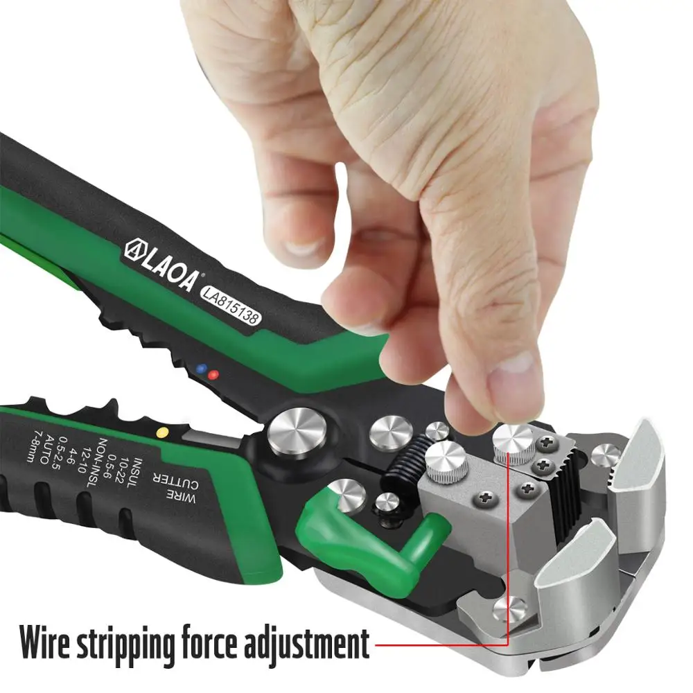 Automatic Wire Stripper with Built-in Springs New Type Electrician Cable Cutting Tool Crimping