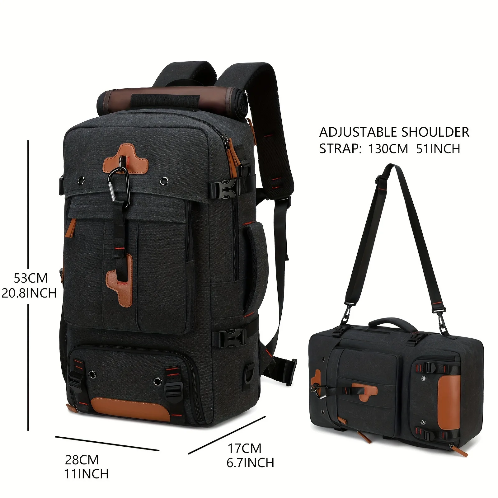 Men's Business Casual Backpack Multi-Function Work Backpack with Anti-Theft Pocket & USB Port,Slim Professional Laptop Bag