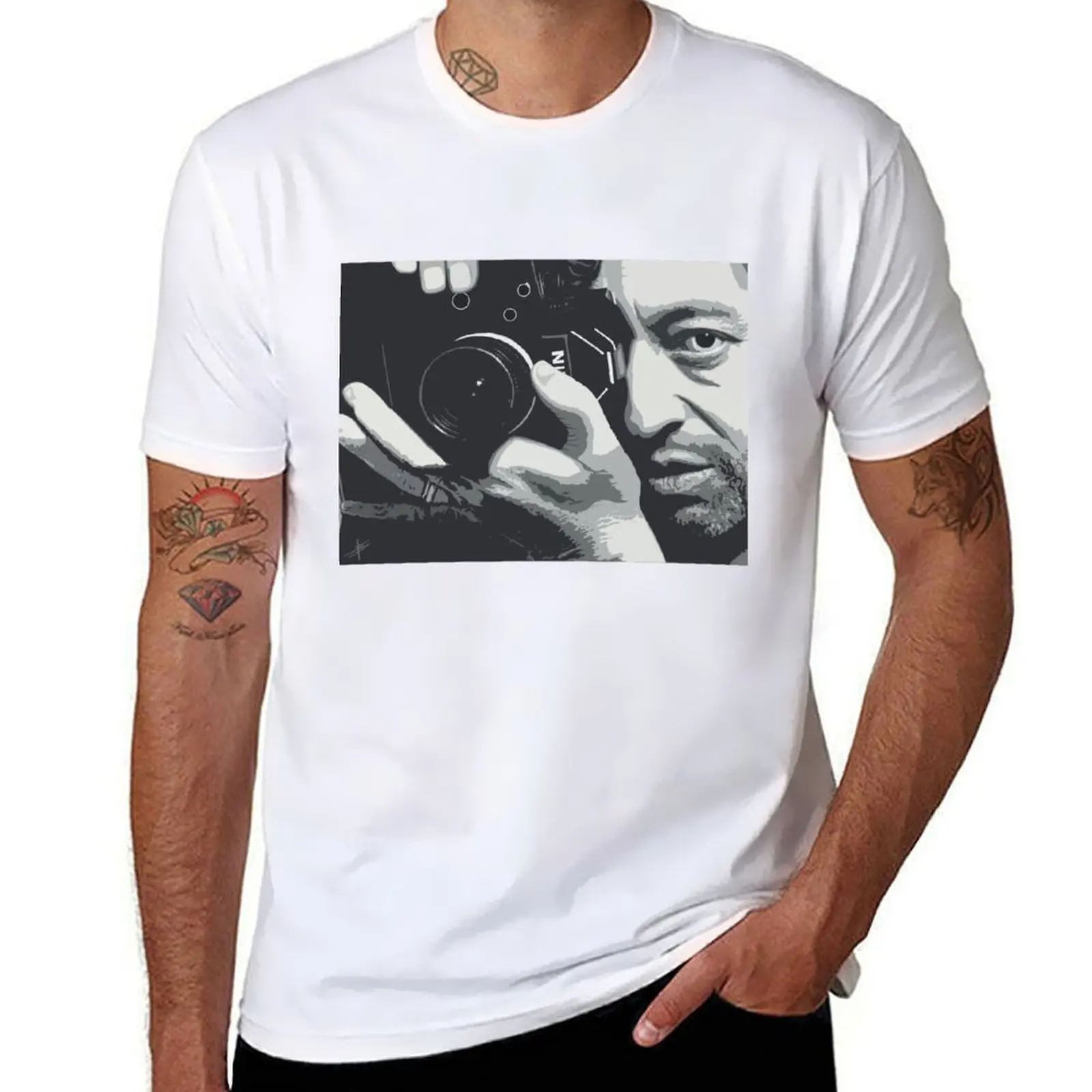 

Serge Gainsbourg digital art portrait T-Shirt man t shirts for men casual man t shirts cotton T-Shirt