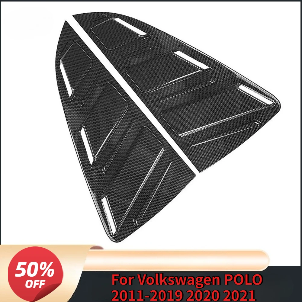 

For Volkswagen POLO 2011-2019 2020 2021 Car Rear Window Shutter Cover Trim Window Louver Side Vent Trim Accessories