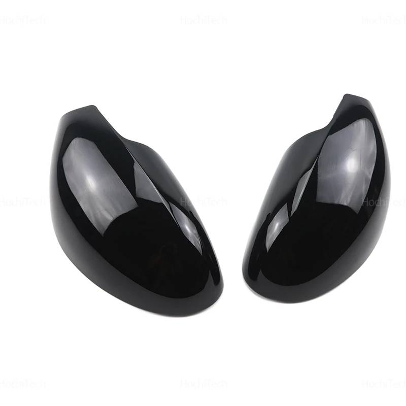 For Seat Ibiza MK3 6L 2002-2008 Bright Black Carbon Fiber Car Rear View Door Wing Side Mirror Cover Caps Shell Case With Tool