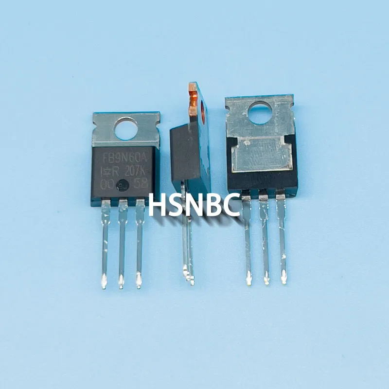 Transistor de potência do MOSFET, IRFB9N60APBF, IRFB9N60A, FB9N60A, TO-220, 600V, 9.2A, 100% original, importado, 10 PCes pelo lote