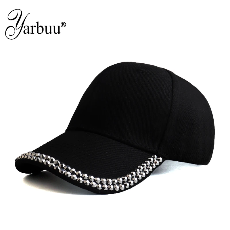 [YARBUU] baseball caps for women and men Casual Rhinestones new fashion high quality Unisex hat Female Peaked cap Sunshade hat