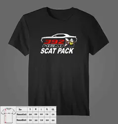 Dodge Challenger SRT 392 HEMI Scat Pack Racing New Black T-shirt From USA