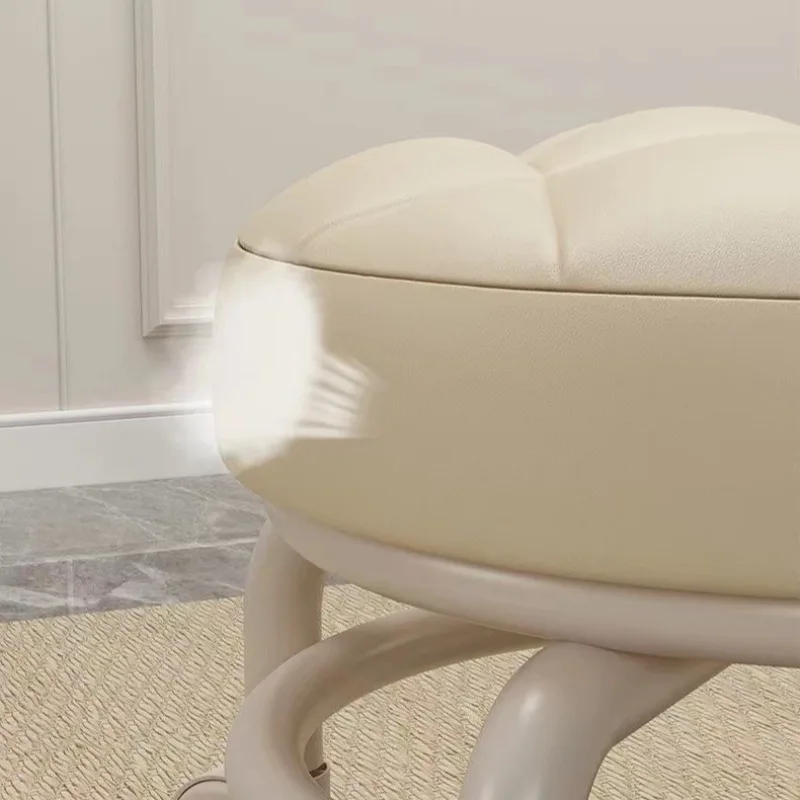 Robust Wooden Round Stool: Comfort - Focused Design, Perfect for Living Room, Kids' Playrooms & Everyday Use image 4
