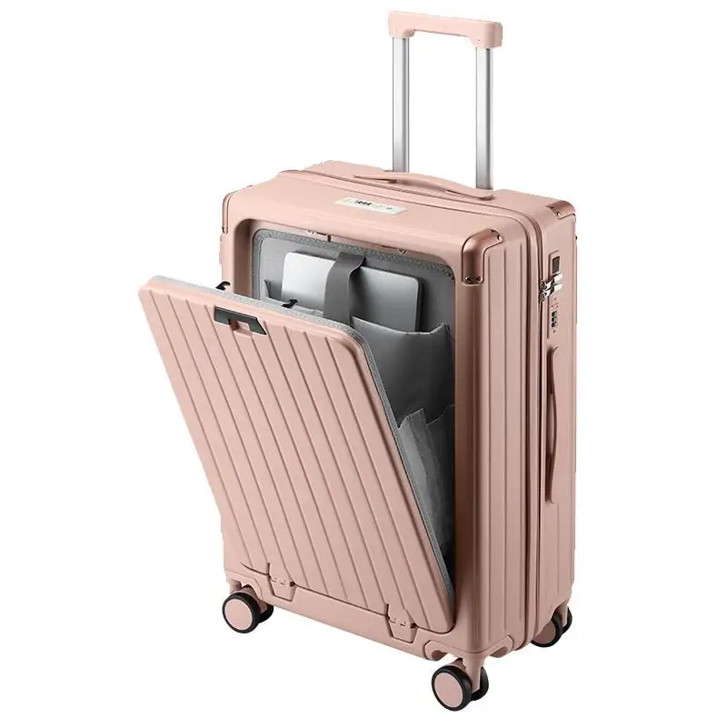 

Чемодан с фронтальным открытием, новая модель 2025 года, 20 дюймов (малый объем) и 24 дюйма (большой объем), дорожная сумка с кодовым замком