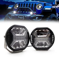 Barra de luz Led de trabajo para coche de 2x4 pulgadas, foco de luz de conducción DRL ámbar para Jeep, barco todoterreno, Tractor, camión, 4x4, SUV, ATV, faro.