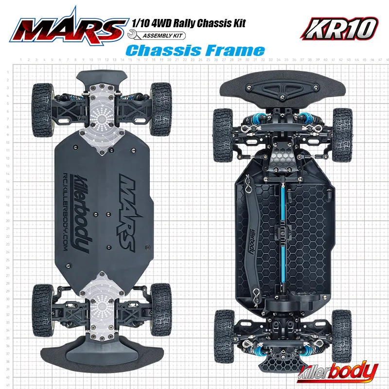 Killerbody MARS 1/10 KR10 4WD Rally Chassis Kit Universal Rally