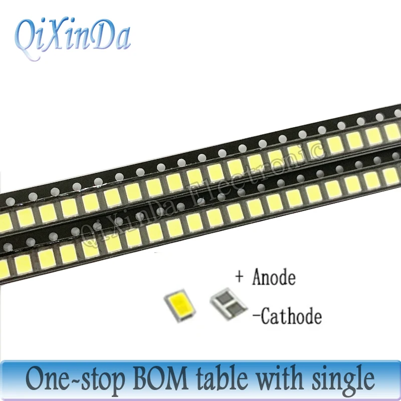 100PCS High Brightness SMD LED 2835 1W 0.5W 0.2W White 3V 6V 9V 18V 36V 150MA/100MA/80MA/60MA/30MA 6000-6500K SMD Diode