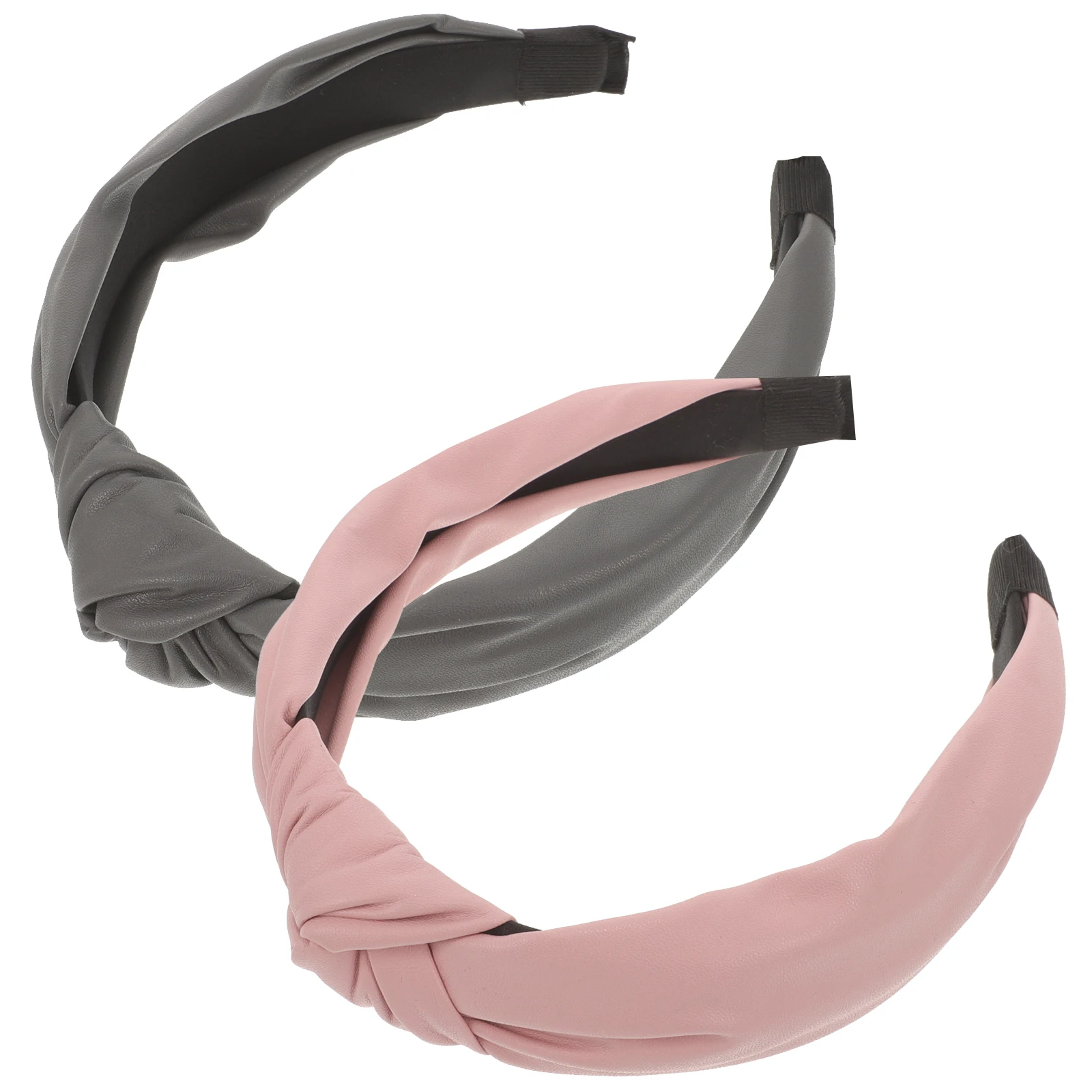 

2pcs Wide Girls Headbands Knot Headbands for Women Pink Gray Fashion Hair Accessories Travel Headband Dating