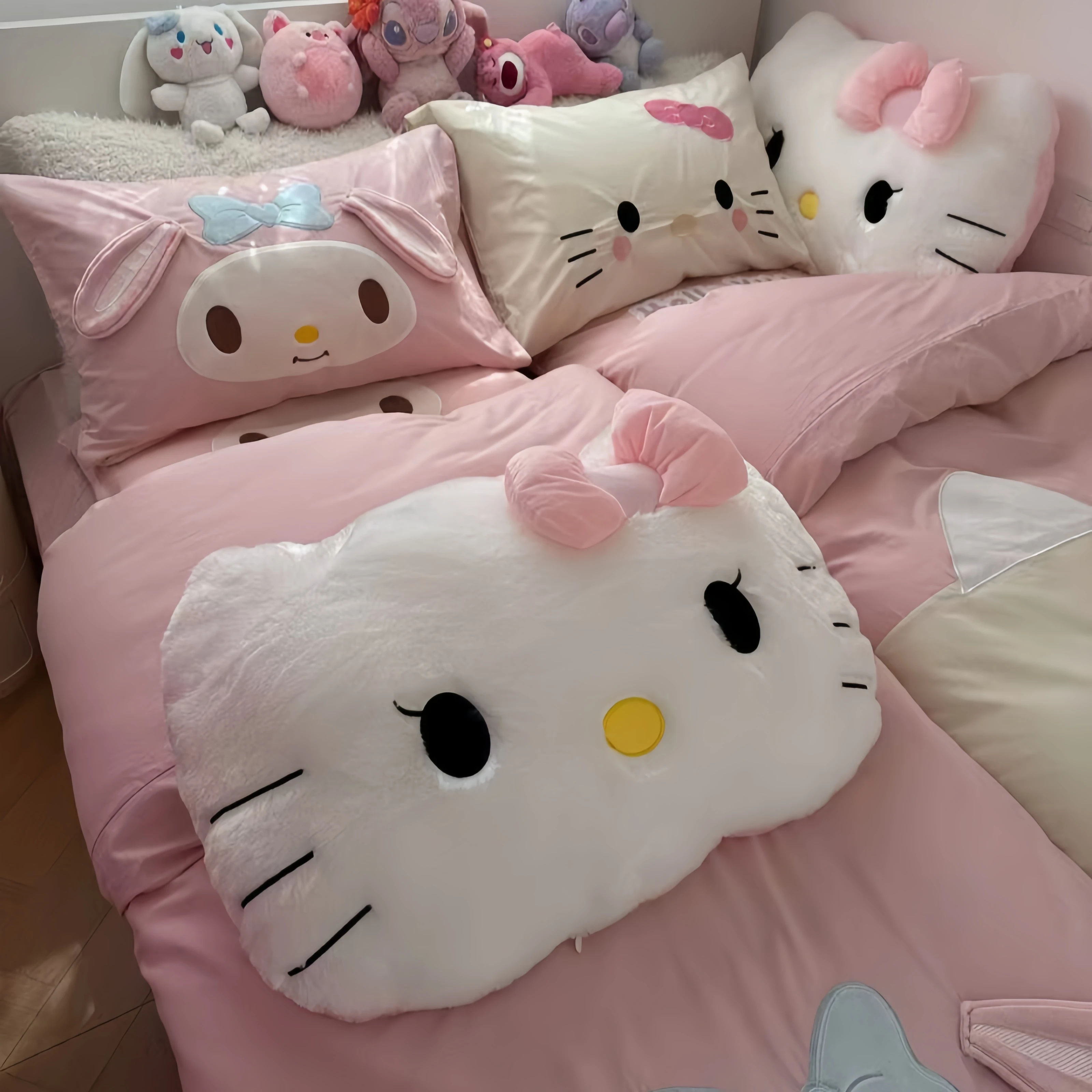 特大サイズ サンリオ ハローキティ 背もたれクッション ぬいぐるみ アニメ ソファベッド 白猫枕 抱き枕 ハローキティぬいぐるみ ホームデコレーション ギフト