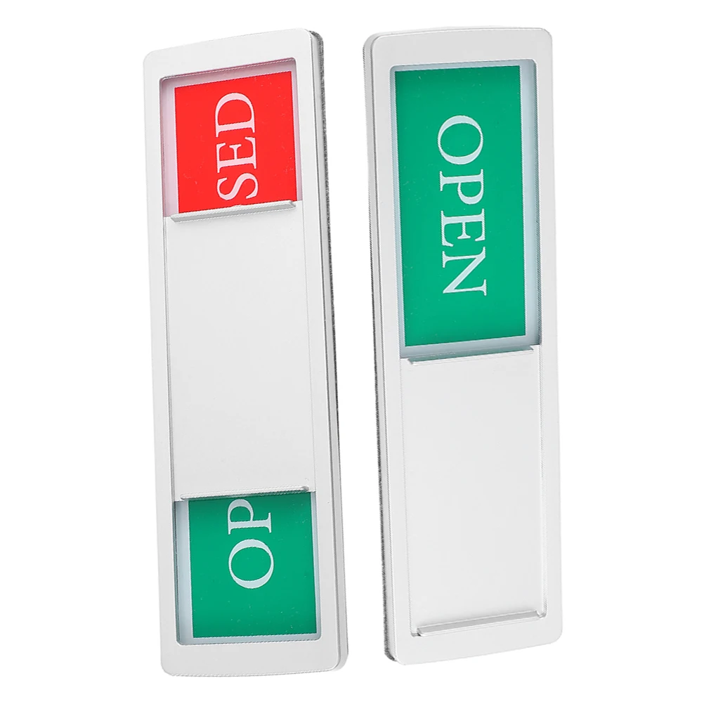 

2Pcs Privacy Sign Slider Magnetic Door Indicator Simple Design for Office Meeting Room Bathroom Occupied Vacant in Use Sliding