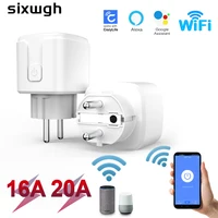 SIXWGH-enchufe inteligente para hogar, WiFi, 16A, UE/FR, Cozylife, Control remoto, temporizador, Monitor de potencia, compatible con voz, Google Home, Alexa