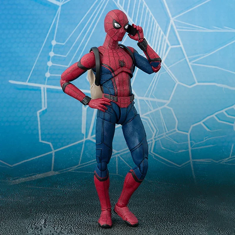 Shf Spider-Man: Hoomecoming Figurki Avengers Ruchomy model Marvel Peter Parker Figurka akcji Kolekcja PVC Zabawki na prezenty dla dzieci