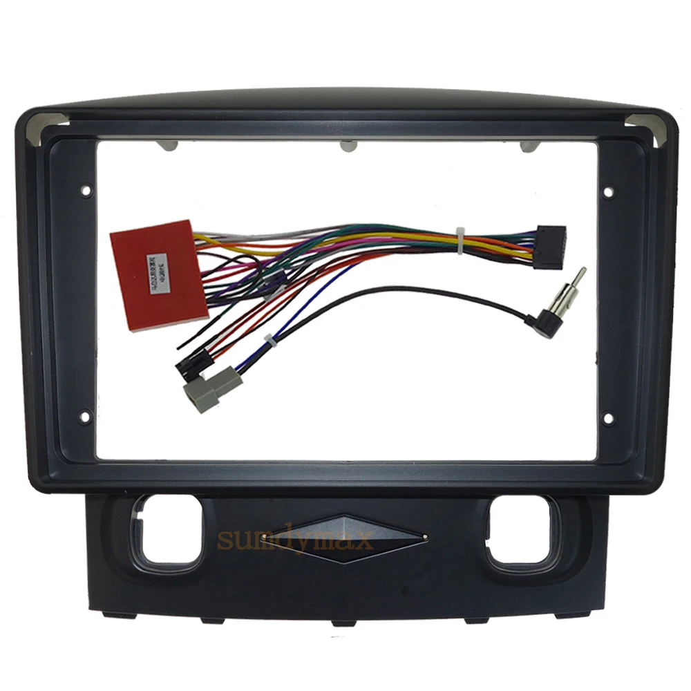 Car Radio Fascias Frame For MAZDA Tribute FORD Escape 2006-2012 9 inch Stereo Panel Wiring Harness Power Cable Adapter