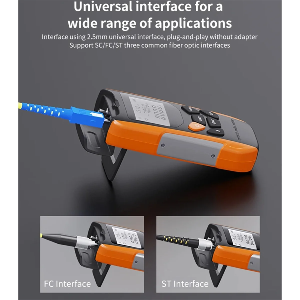 A20M G9-Y قابلة للشحن Opm السلطة متر الألياف البصرية أداة كابل الألياف الضوئية Ftth الألياف البصرية السلطة متر OPM (-70 6dBm)
