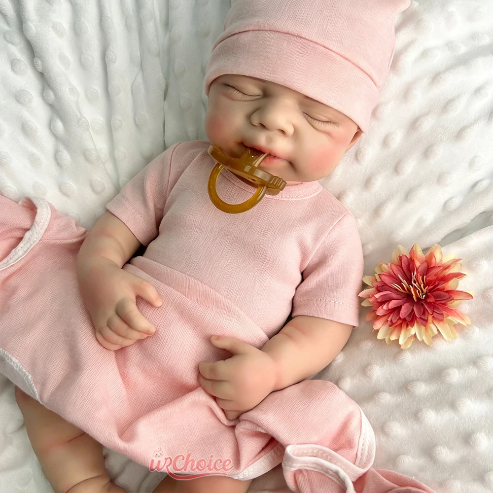 

Lifelike 50cm Pascale Full Body Silicone Reborn Baby Girl/Boy Handmade Soft Skin Weighted Therapy Doll for Alzheimer's Patient