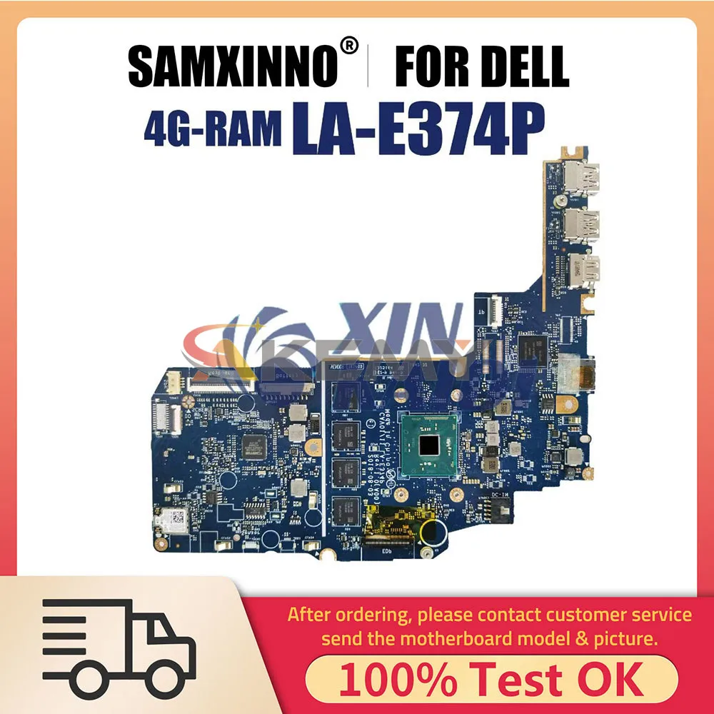 

LA-E374P Notebook Mainboard For Dell Inspiron 3180 CN-0JMNGV Laptop Motherboard With N3060 CPU 4G-RAM 16G 32G-SSD