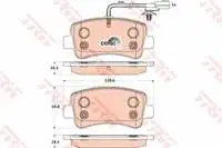 

GDB1903 rear brake pad MASTER III MOVANO B 2.3cdti 07 / 10 single wheel