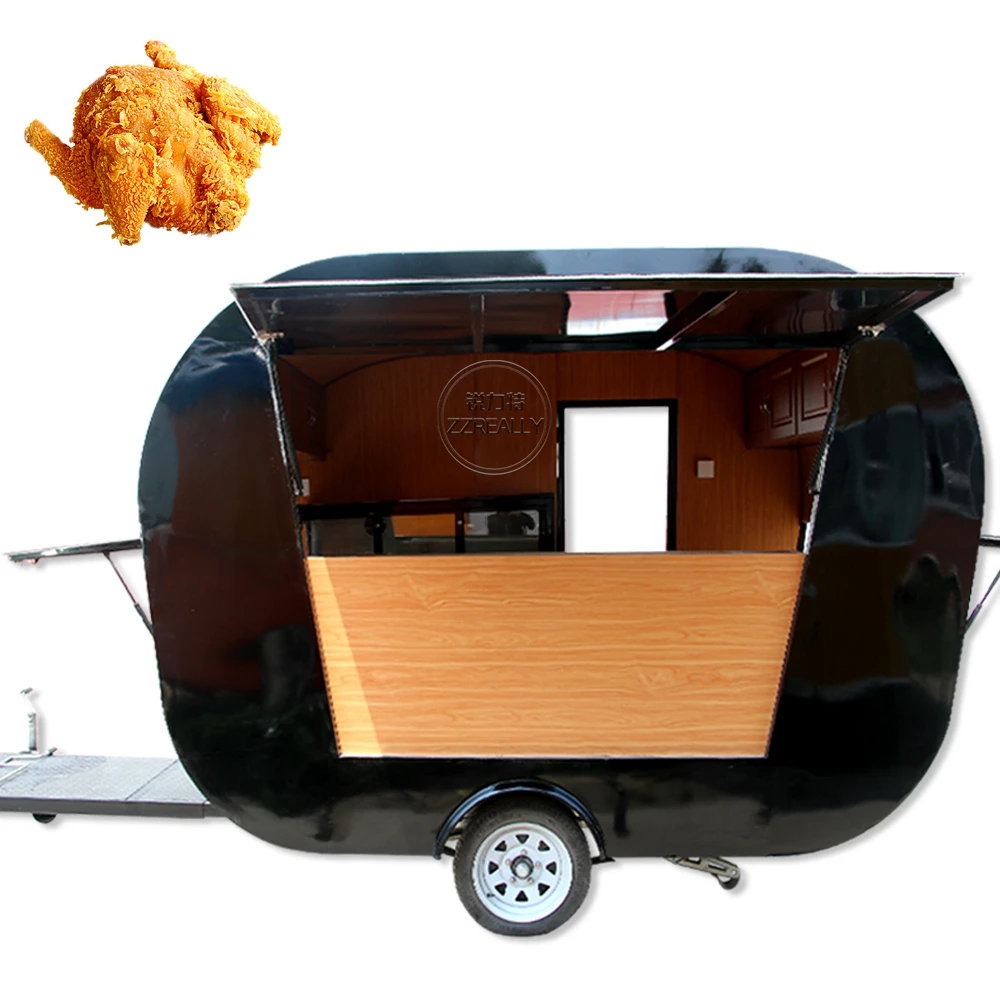 Em estoque caravana de café móvel caminhão de comida reboque equipamentos de catering cozinha processamento de alimentos cachorro-quente sorvete carrinho venda