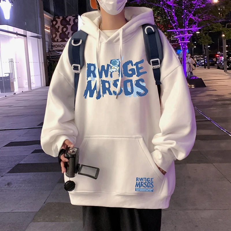 

Men's Hoodie Sweatirt Spring Autumn 2024 New American High Street Fce Lined Loose Jaet Trendy Brand Chinese Sle Clothes