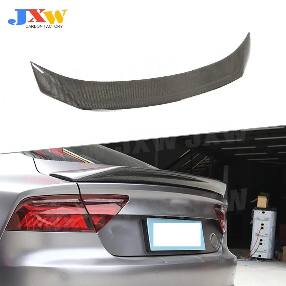 

Carbon Fiber Rear Lip Spoiler For Audi A7 S7 RS7 2013-2017 Car Boot Trunk Wing External Decoration