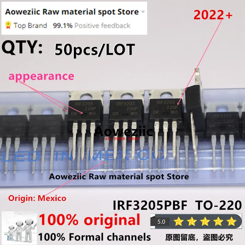 Aoweziic 2022+ 50pcs 100% New Imported Original  IRF3205 IRF3205PBF TO-220  MOS FET  55V  110A  200W