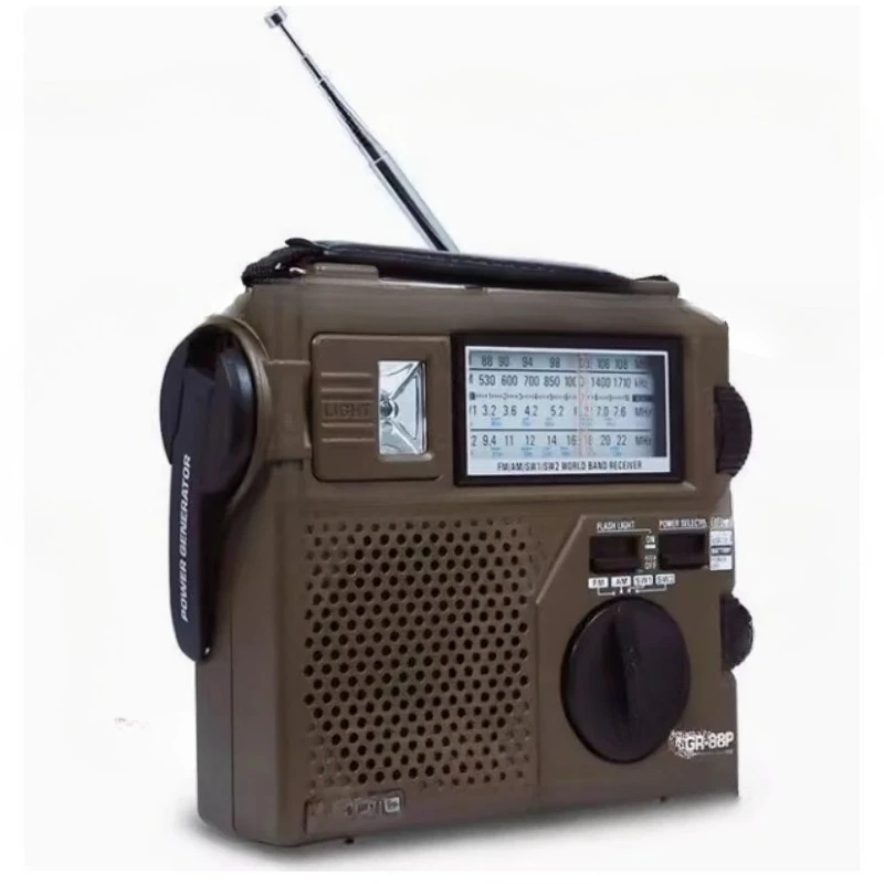 Tecsun/Desheng GR-88P Banda completa Portátil Prevención de desastres Radio de emergencia GR88P Ancianos FM FM