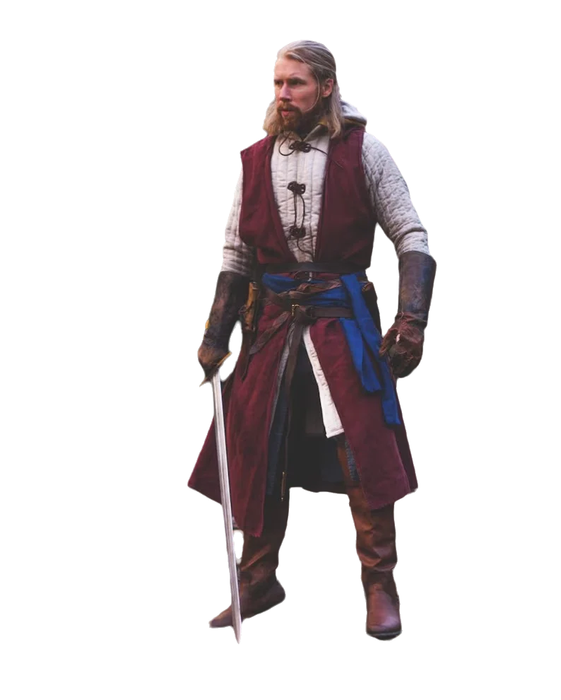 Open-Front Surcoat - Linen Medieval Overgarment Adult Celtic Robe with Hood Viking Cape, Renaissance Cosplay LARP Costume