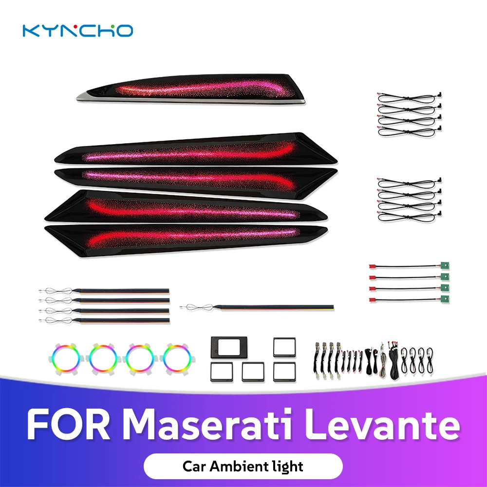 For Maserati Levante Intelligent LED 12V Car Ambient Light Neon Flowing Symphony Interior Lighting Automotive Ambient Lighting