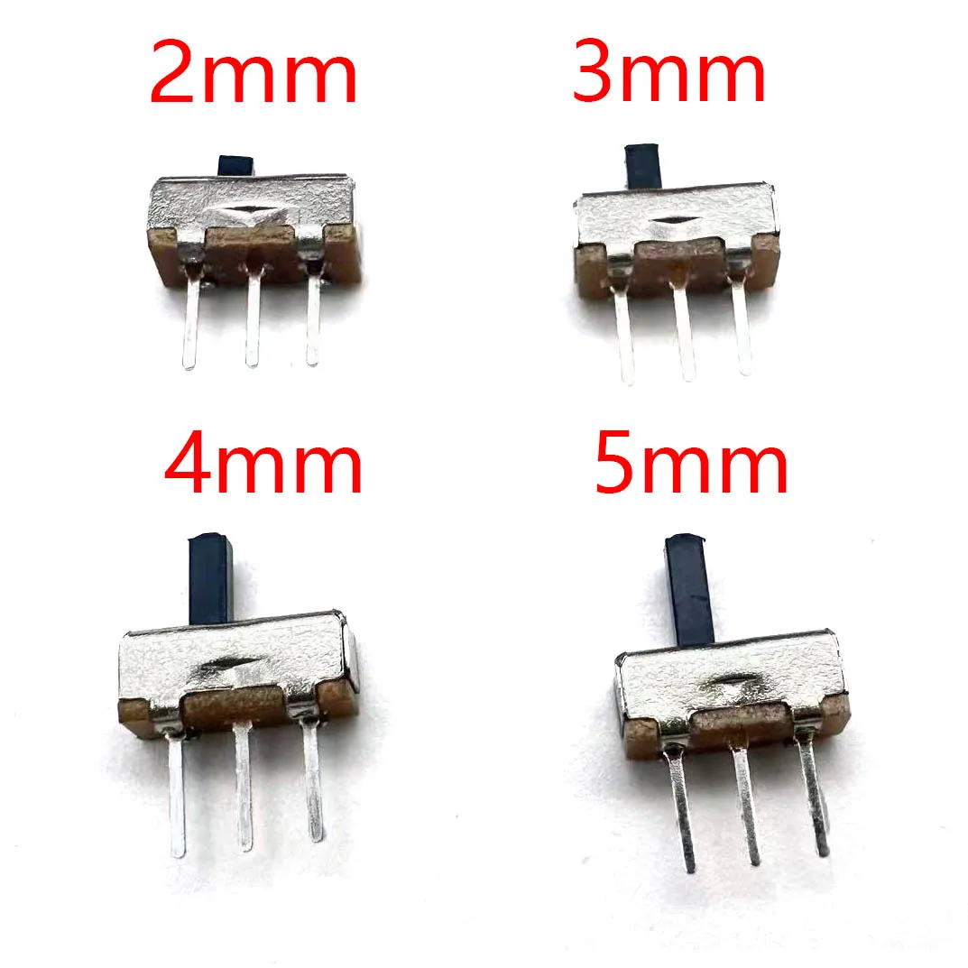 10/20/30/50Pcs SS12D00 Slide Switch 3 Pin 1P2T 2 Position ON-OFF Interruptor Mini Toggle Switch Handle Length 2MM/3MM/4MM/5MM