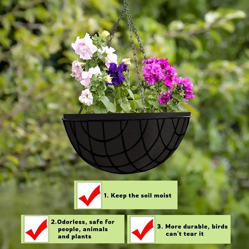 Durable Felt Lining for Flowerpots Non-woven Fabric Flowerpot Liner Roll for Garden Planters Baskets Tear-resistant for Plant