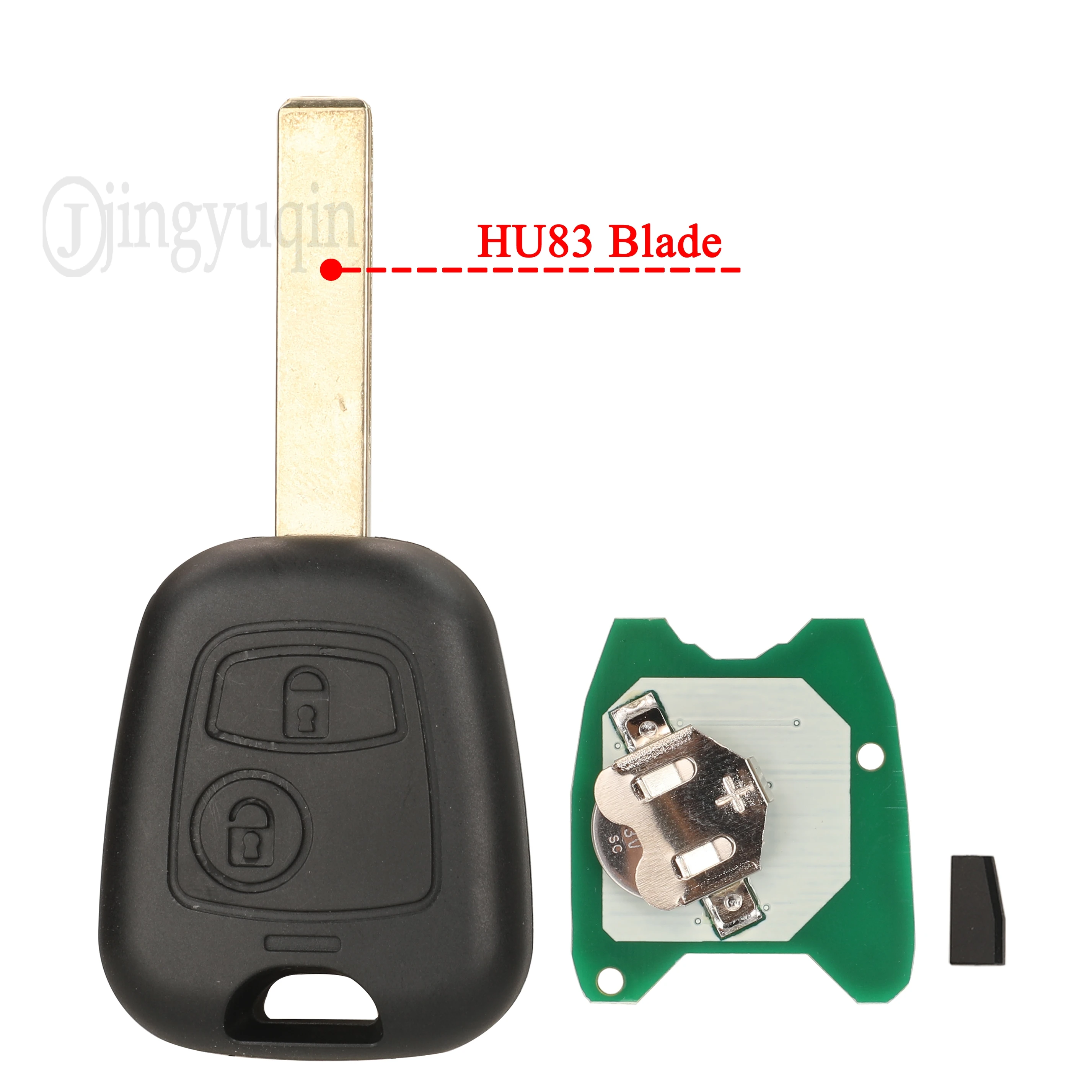 Jingyuqin 2 Tasten Auto-Fernschlüssel ID46 4D70 für Citroen C1 C3 Peugeot 107 Toyota Aygo 2005-2014 433 MHz VA2 HU83 NE72 NE78 SX9
