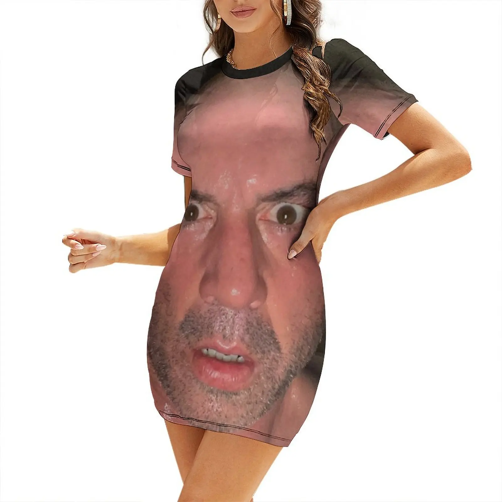 

Joe Rogan Sauna Face Short Sleeved Dress summer dress womens 2024 dresses ladies 2024 summer