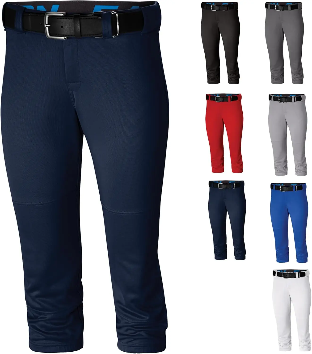 Women's Pro Elite Fastpitch Softball Pants, Solid Colors, Adult Sizes S-XXL, Stretch Polyester