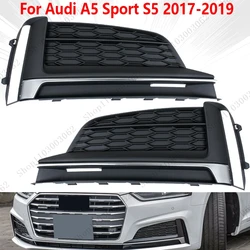 Front Bumper Fog Light Lamp Grille Grill Cover For Audi A5 Sport S5 Sline 2017 2018 2019 8W6807681FRU6 8W6807682FRU6 Car Parts