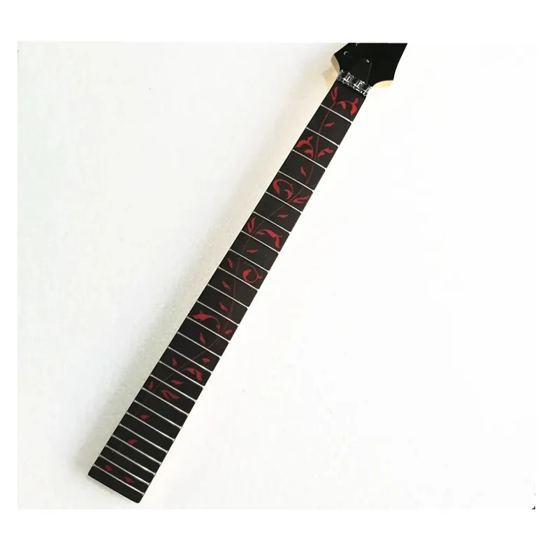 24 Frets Inlay Red Tree Of Life Electric Guitar Neck Rosewood Fingerboard Guitar Strings Lock Guitar Accessories Parts