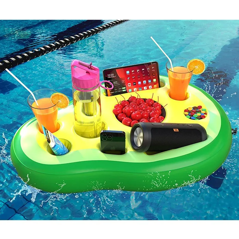 Unmatched Inflatable Pool Floating Tray Accommodates Various Drinks Snacks And Personal Devices Offers Cozy Experience For Summer Pool Party Outdoor Water Leisure Gathering Activities  pool floaties for adults