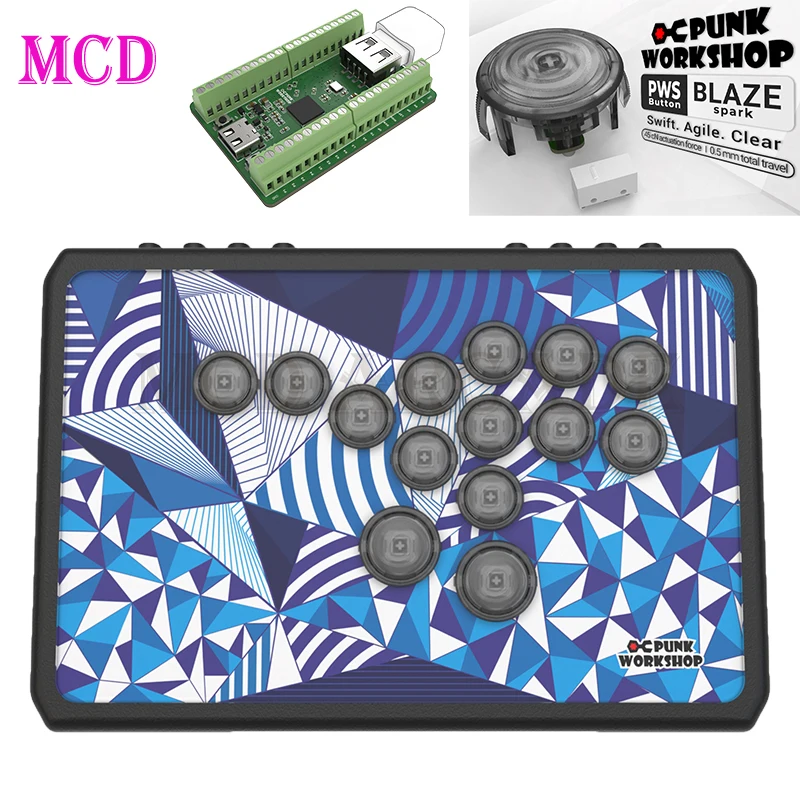 Punk Workshop R14 Leverless Arcade Fighting Controller HitBox PWS