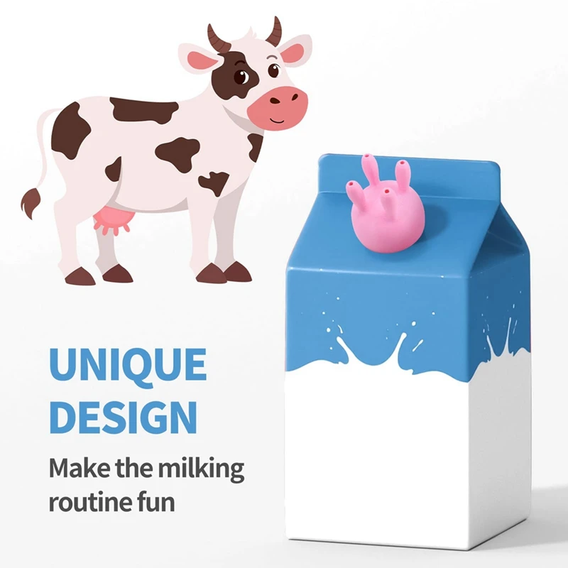 غطاء كرتوني لحليب صدر البقر مقاوم للانسكاب، فم صب الحليب المعبأ، وإكسسوارات المطبخ المثيرة للاهتمام