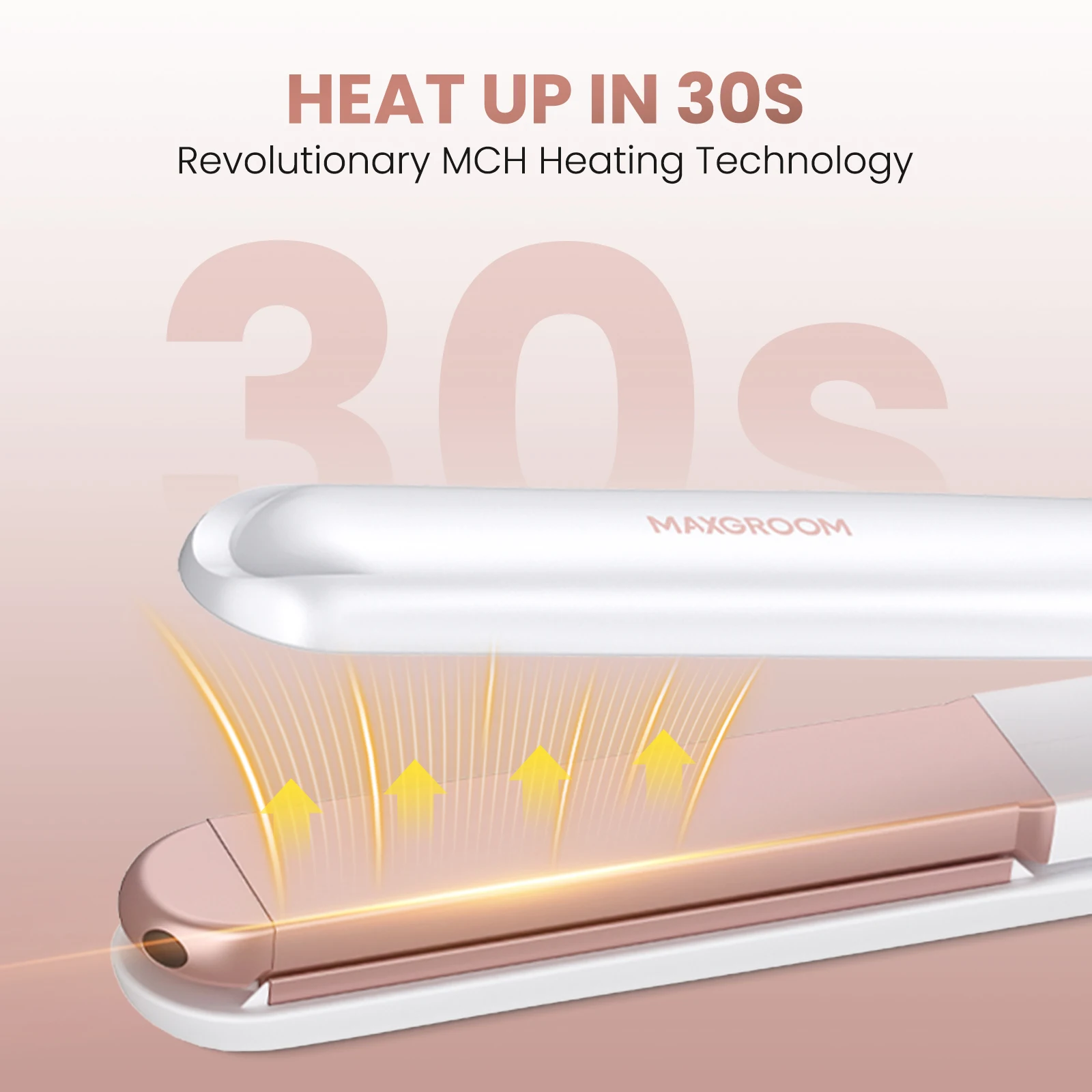 MAXGROOM 3In 1 المهنية مكواة فرد الشعر بكرة الشعر PTC السيراميك تسخين سريع بكرة الشعر قابل للتعديل درجة الحرارة مكواة فرد الشعر #4