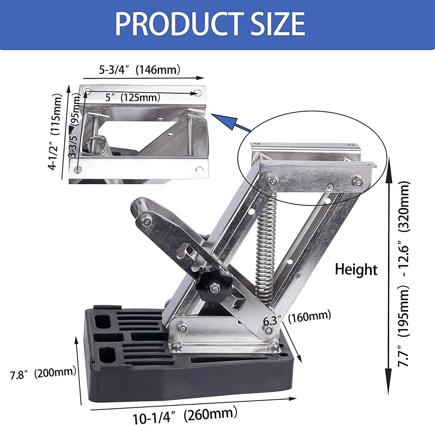 Marine Outboard Motor Mount Bracket Heavy Duty Aluminium Auxiliary Boat Up to 20hp Hardware Dropshipping Boat Accessories