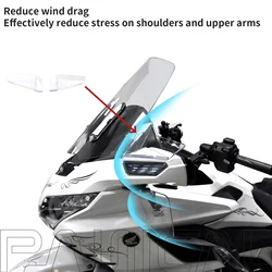 panical GoldWing Rear View Top Upper Wind Mirror Windshield For Honda motorcycle wind wing Rearview mirror spoiler Air deflector