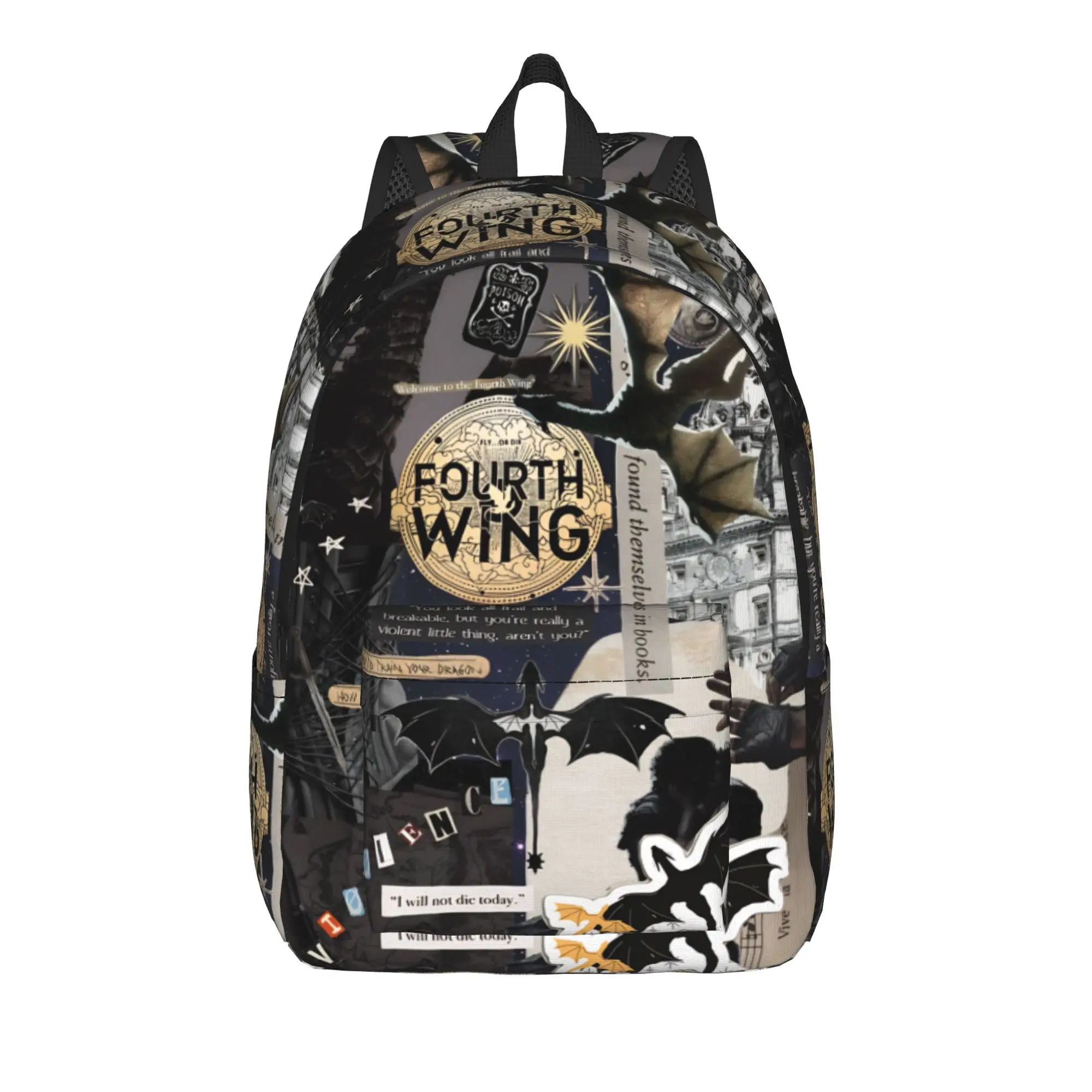 F-Fourth W-Wing Dragon Backpack for Men Women Teenage Student Work Daypack  College Canvas Bags Outdoor