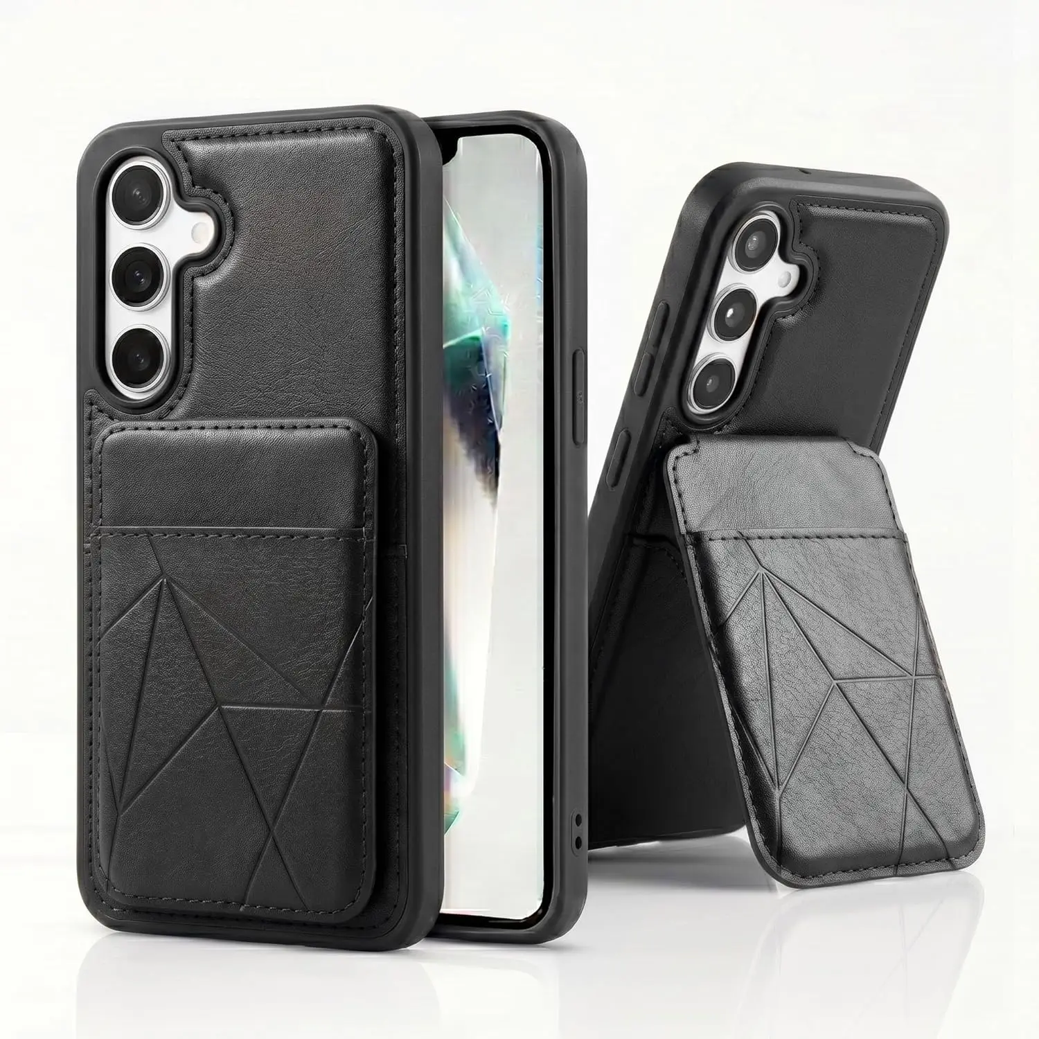 Multikartenfach-Lederhülle mit Standfunktion für Samsung Galaxy S26 Ultra S25 Edge S24 S22 Plus S23 Fe Kartenhalter-Abdeckung