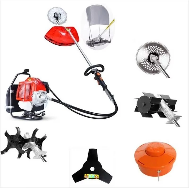 Single Person Backpack High-Power 2.2hp 4-stroke Brush Cutter 35.5CC 23cm Multi-Functional Gardens Forests DIY Industrial