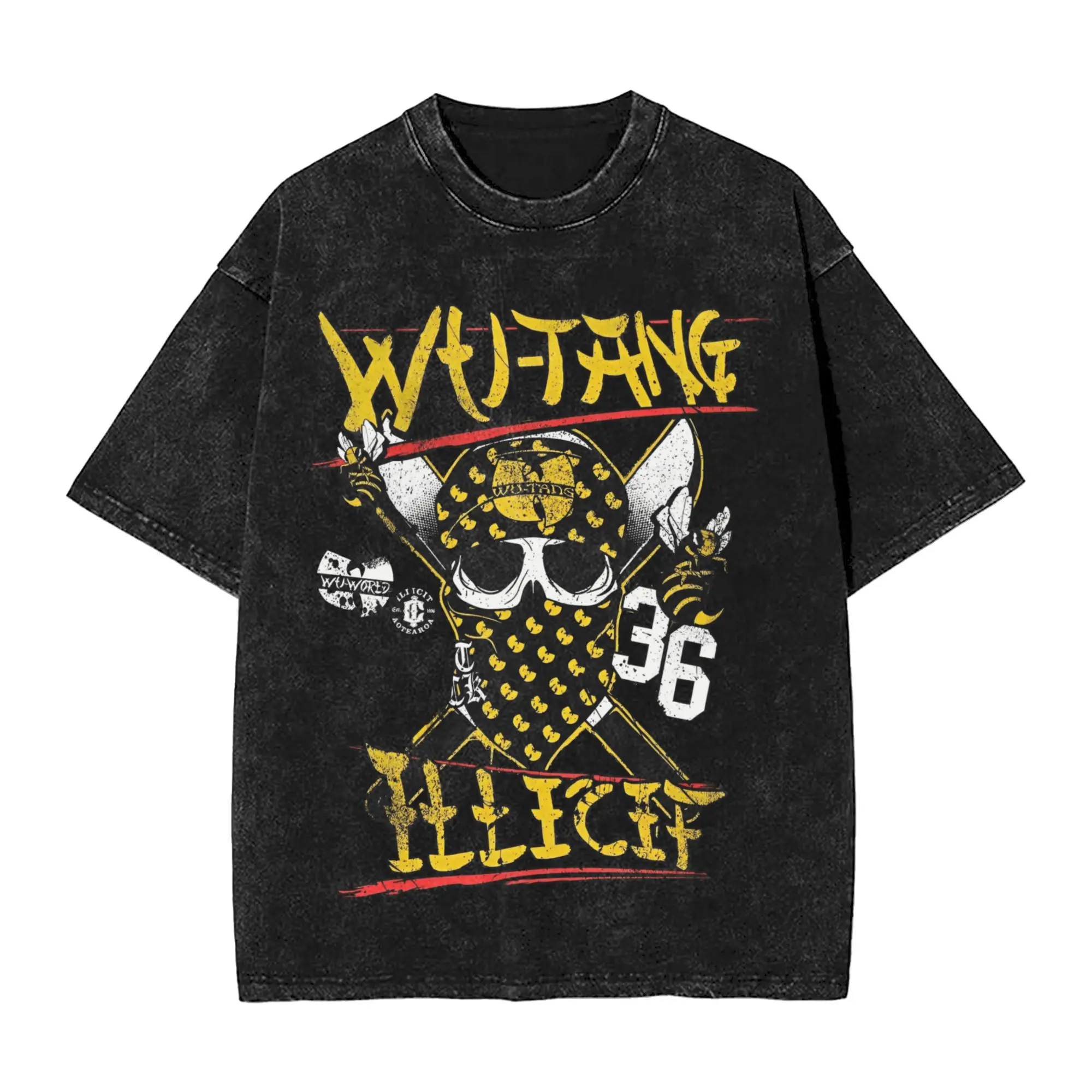 محب القطن تي شيرت طاقم الرقبة قصيرة الأكمام تي شيرت السنوية 90 تي شيرت الرجال النحل وو عشيرة T-tangs ملابس الصيف